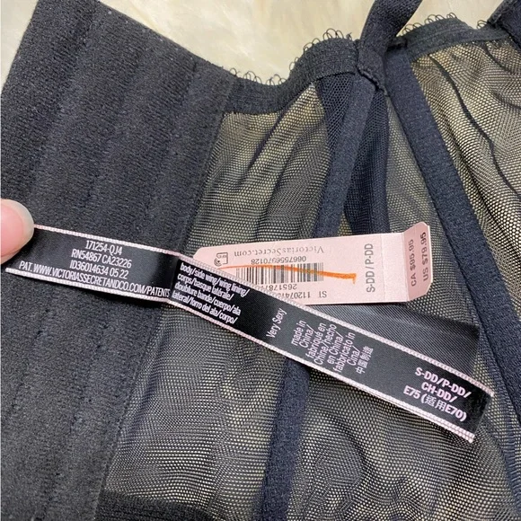 Victoria’s Secret Very Sexy Black and Purple Floral Corset - Picture 7 of 9